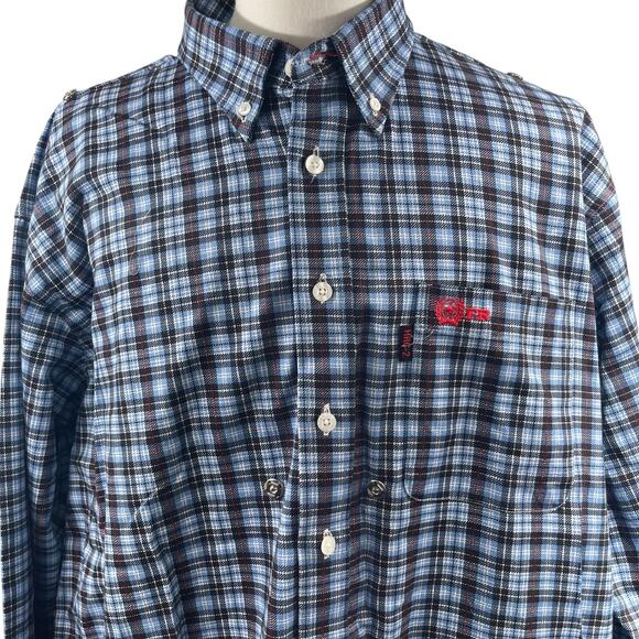 Cinch WRX Flame Resistant FR Plaid Button Down Shirt XXL 2112 Welder Snaps NWOT - Picture 2 of 7